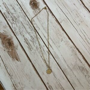 Gold Pendant “A” Necklace